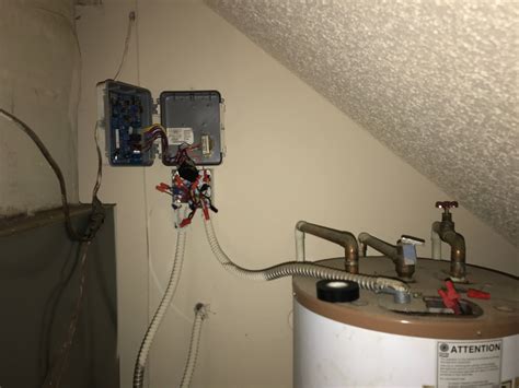 water heater junction box installation